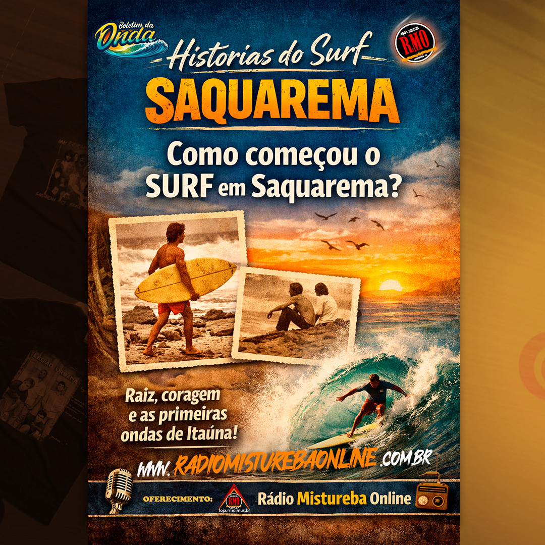 📻 Boletim da Onda Mistureba! A origem do surf em Saquarema  anos 70 raiz, coragem e ondas pesadas! ✌🤙🏻