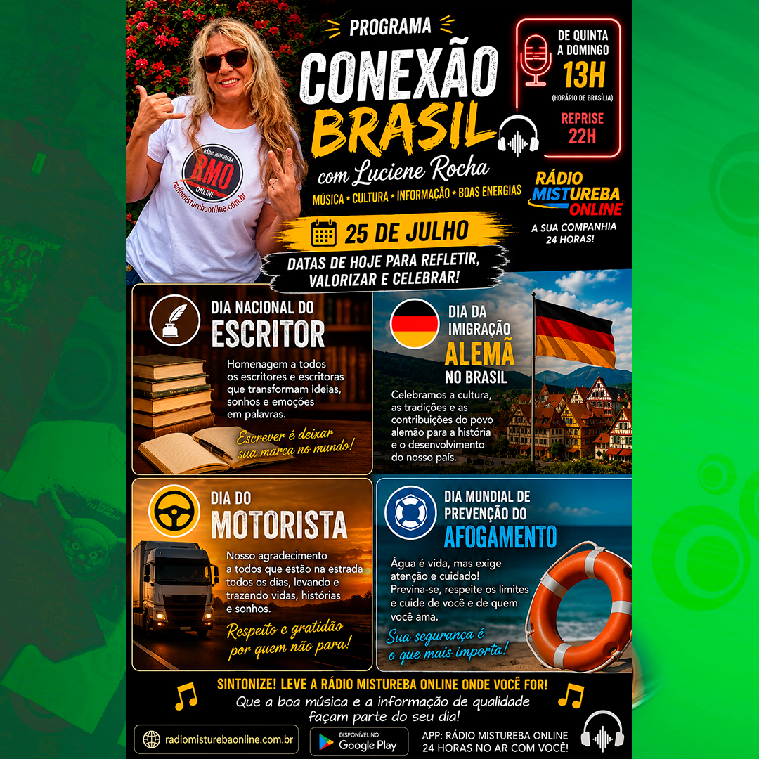 (B) ALÔ PARA GALERA! PROGRAMA CONEXÃO BRASIL COM LUCIENE ROCHA 25 07 26