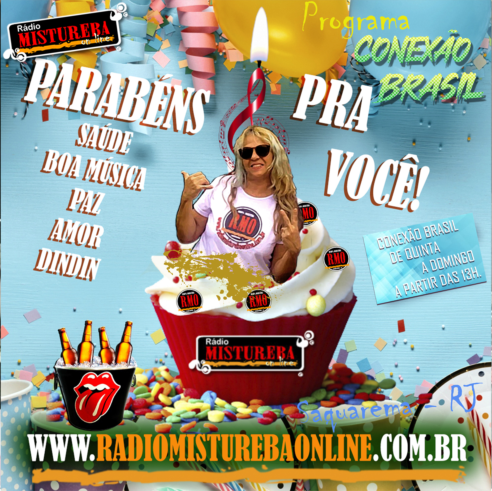 ANIVERSARIANTES DO DIA PROGRAMA CONEXÃO BRASIL A FALA MEU JOVEM COM LUCIENE ROCHA NA RMO 20 03 26