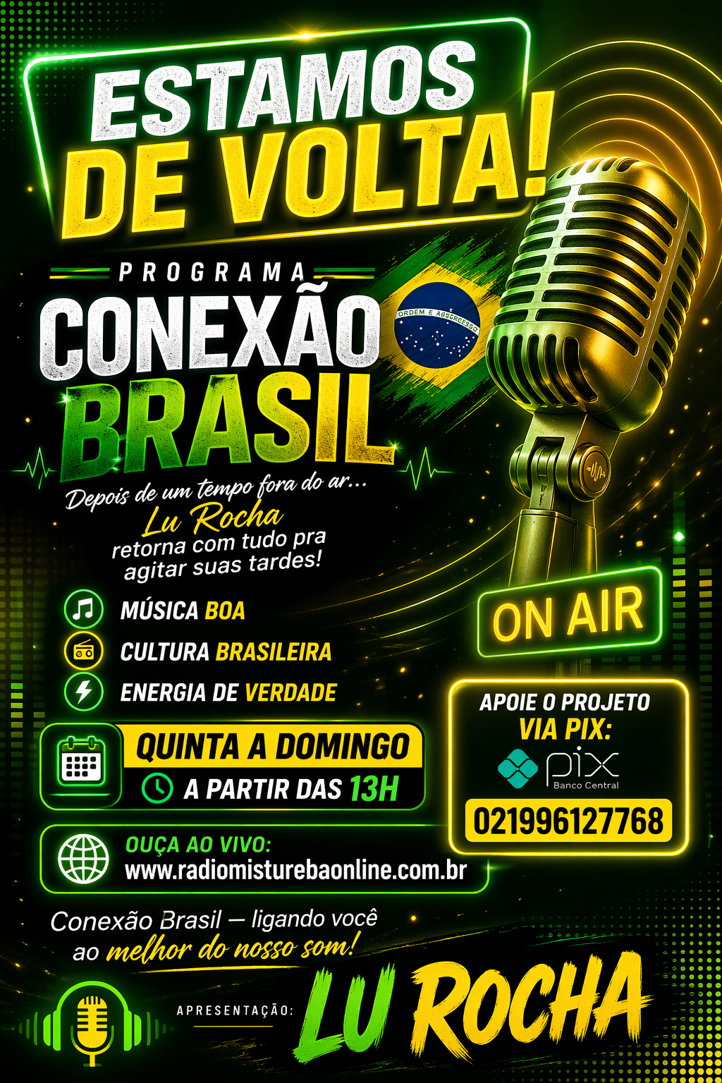 PROGRAMA CONEXÃO BRASIL SALVE JORGE 2 COM LUCIENE ROCHA NA RMO 23 04 26