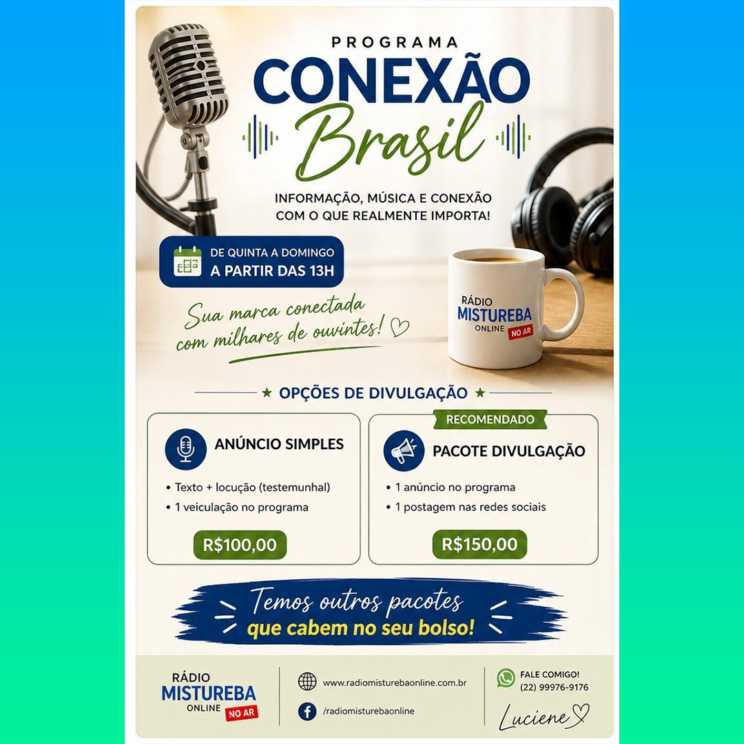 (B) 01 08 26 Dia Nacional do Selo PROGRAMA CONEXÃO BRASIL COM LÚ ROCHA